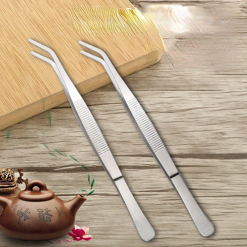 Gardening Tools Long - Aço inoxidável engrossar pinças de comida
