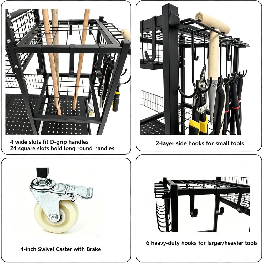 Carrinho de Jardim 3 em 1 Anle - Gardening Tools Basket avaliação e preço