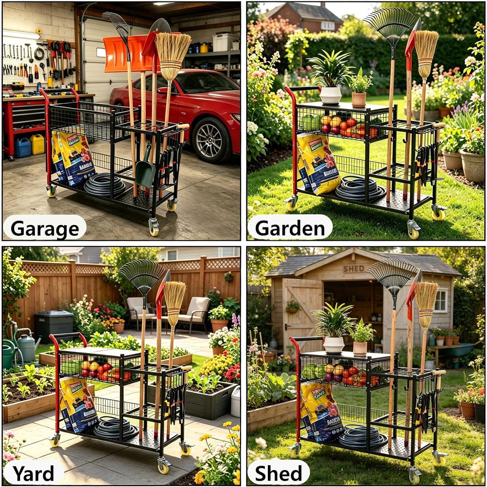 Carrinho de Jardim 3 em 1 Anle - Gardening Tools Basket avaliação e preço