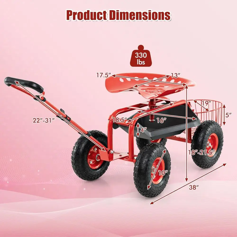 Carrinho de Jardim Ajustável c - Gardening Tools Basket avaliação e preço