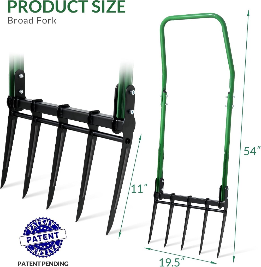 Garfo de Jardim Reforçado de 5 - Gardening Tools For Digging avaliação e preço