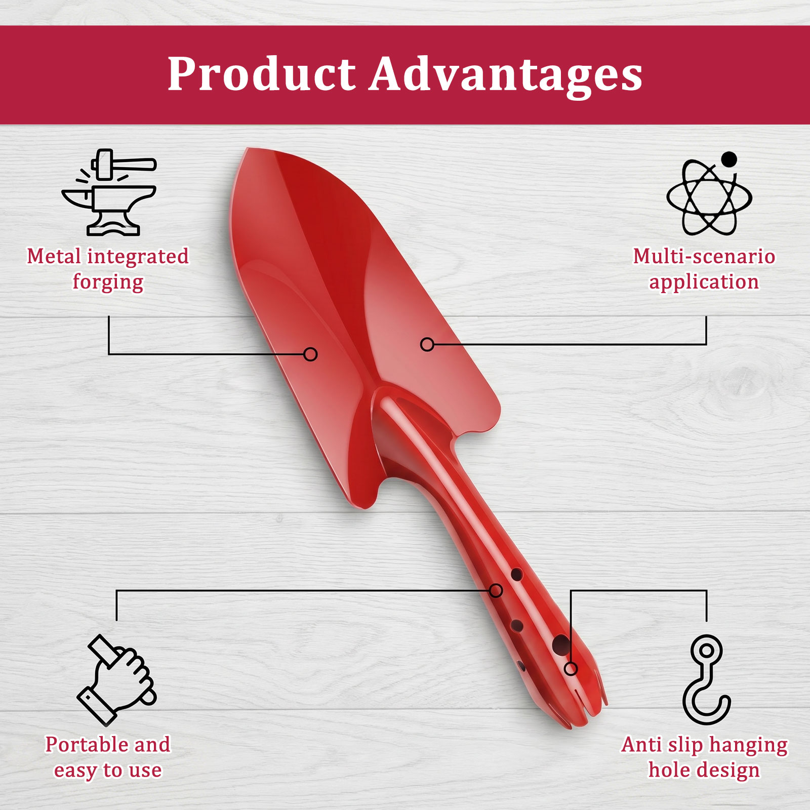 Pá de Jardim de Metal Resisten - Gardening Tools Spade avaliação e preço