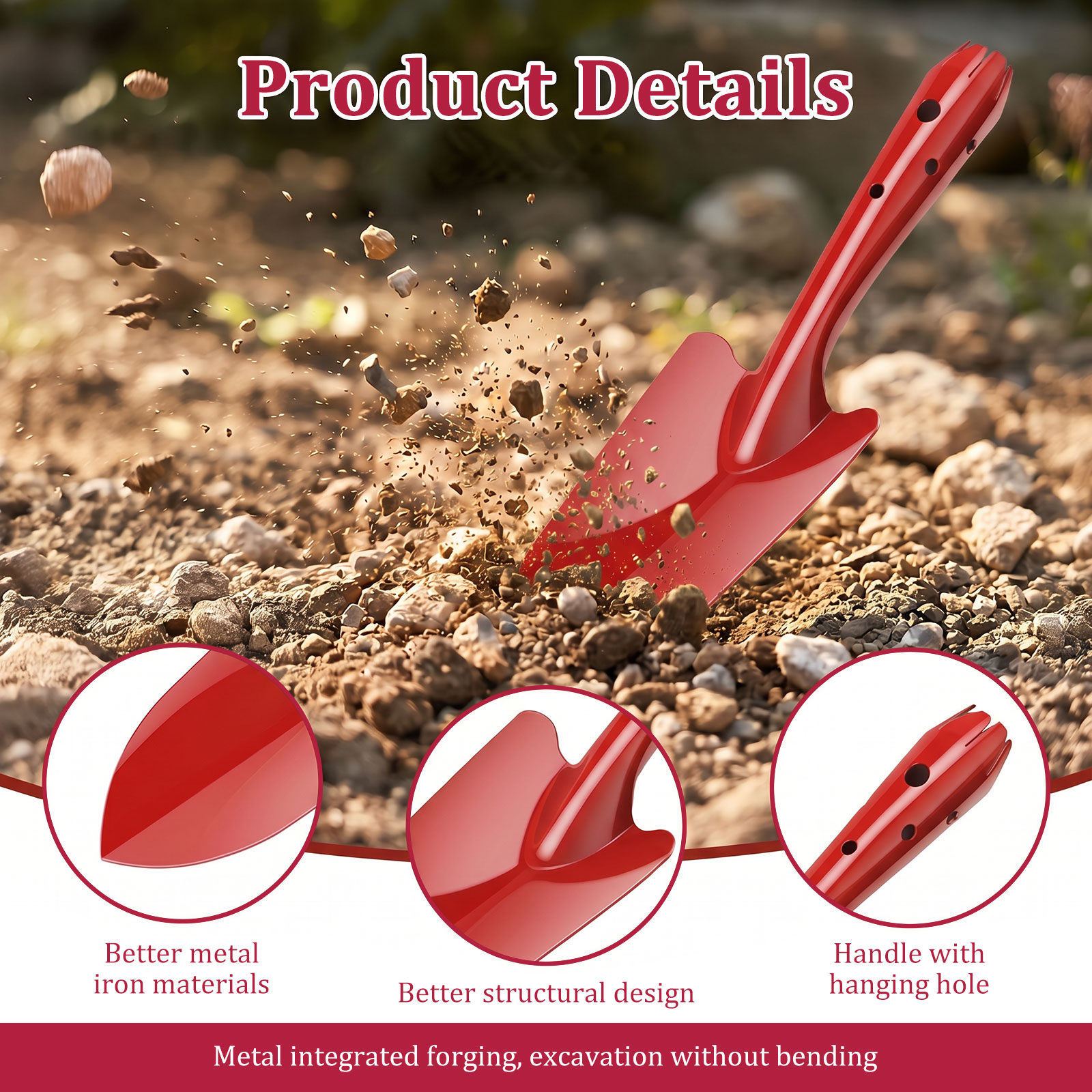 Pá de Jardim de Metal Resisten - Gardening Tools Spade avaliação e preço