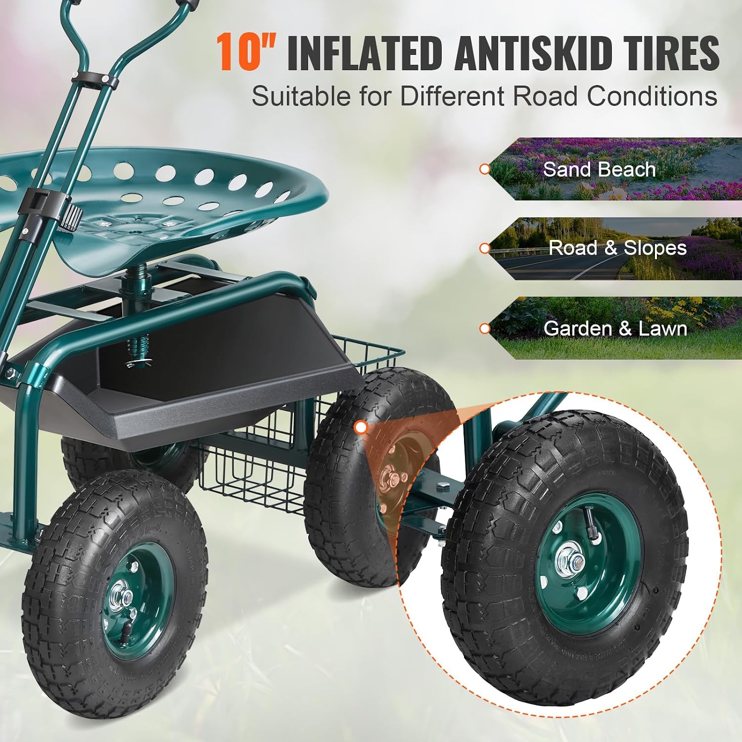Carrinho de Jardim com Assento - Gardening Yard Tools avaliação e preço