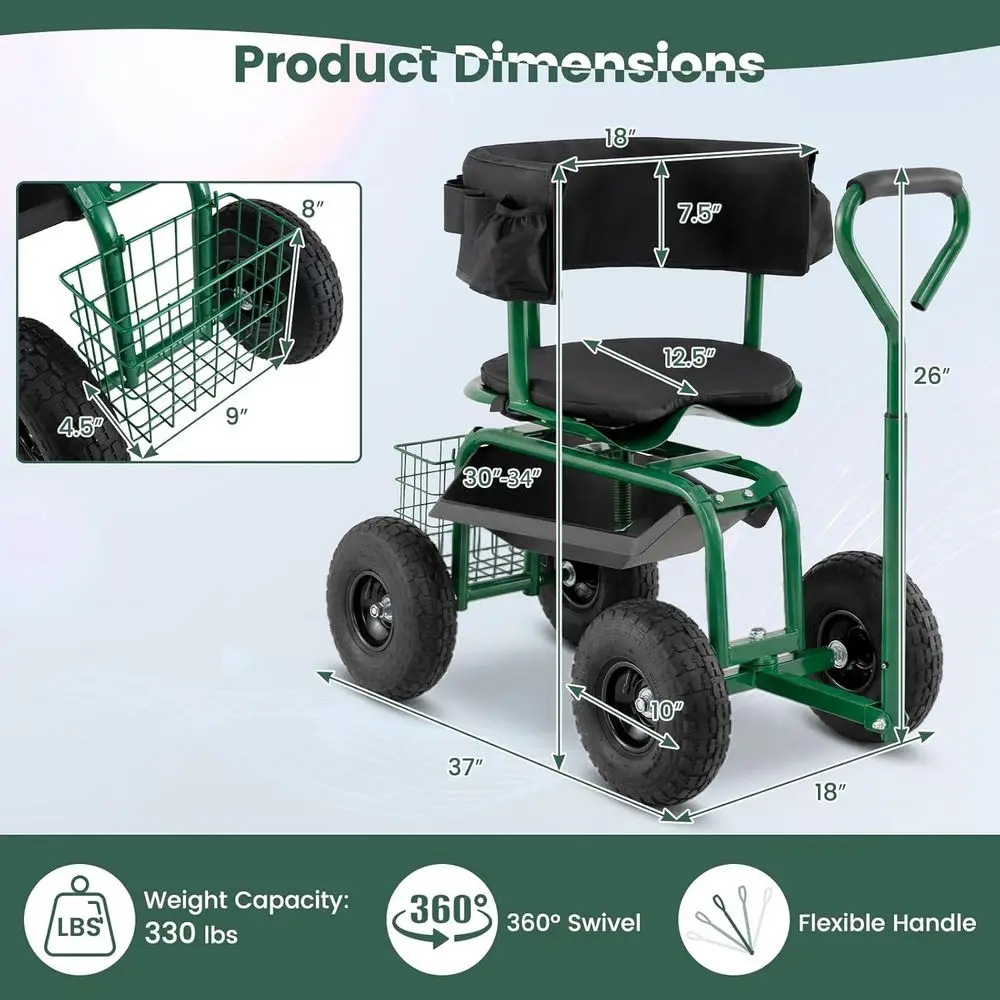 Ajustável 360 °   Cadeira de J - Gardening Tools Basket avaliação e preço